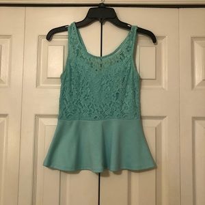 🌞Aqua peplum top